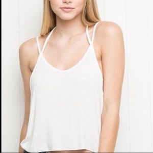 Brandy Melville White Sonya Loose Tank Sz S